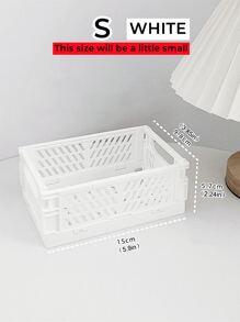 1入組素色文具收納籃 - 白色 - 查看 7