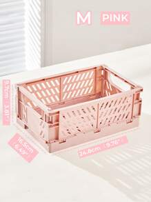 1 pieza Cesta de almacenamiento de papelería plegable - Rosa Pálido - Ver 5