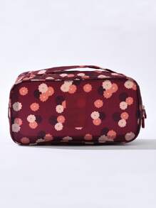 1 pieza Bolsa de almacenamiento de ropa interior con patrón de flor almacenamiento moderno de tela para casa - Burdeos - Ver 11