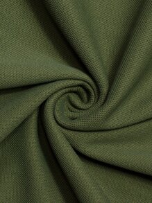 Manfinity Homme Men Striped Trim Polo Shirt - Army Green - View 4