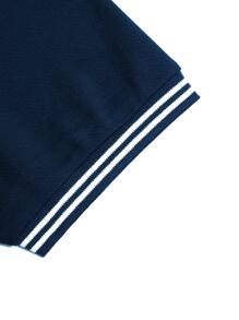 Manfinity Homme Men Striped Trim Polo Shirt - Navy Blue - View 6