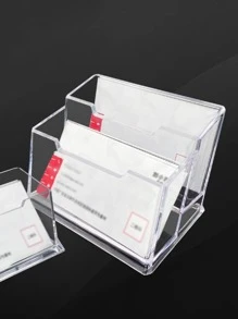1pc Clear Card Holder - Clear - View 1