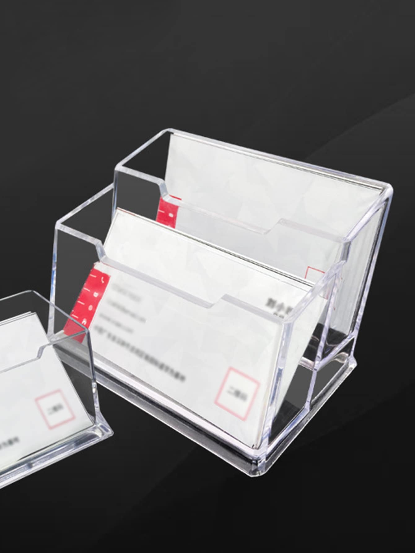 1pc Clear Card Holder - Clear - View 1