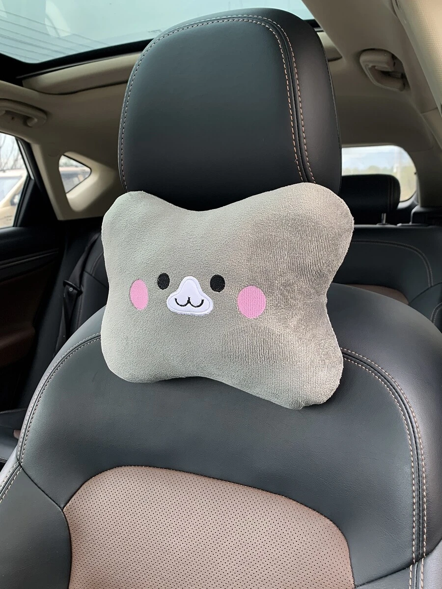 卡通圖案車頸枕 - 灰色 - 查看 1