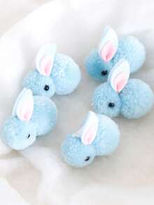 5 piezas Decoración de costura creativo dulce con diseño de conejo para casa - Azul - Ver 2