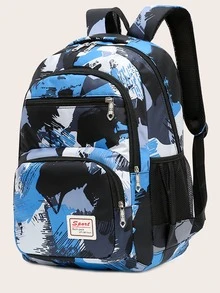 3入組男孩撞色字母貼布背包套裝 - 彩色 - 查看 2