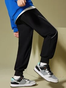 男孩標語圖案衛褲