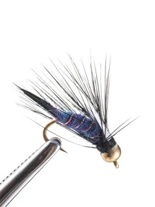 5 piezas Kit de cebo para moscas secas de ninfa de pesca con mosca con caja de aparejos - Multicolor - Ver 3