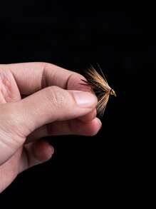 5 piezas Kit de cebo para moscas secas de ninfa de pesca con mosca con caja de aparejos - Multicolor - Ver 4