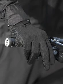 WEST BIKING Letter Graphic Non-slip Touch Screen Gloves - Black - View 4