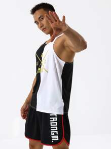 GymBeat Áo Tees & Tanks  Thể thao Nam - Đen và trắng - Xem 5