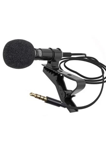 Micrófono lavalier 3,5 MM Jack mini - Negro - Ver 1