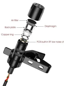 Micrófono lavalier 3,5 MM Jack mini - Negro - Ver 5