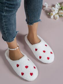 Quiet, Lightweight & Comfortable Indoor Slippers, Couples House Bedroom Slippers With Cute Heart Shape, Super Soft & Shock-Absorbing