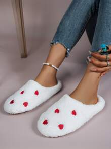 Quiet, Lightweight & Comfortable Indoor Slippers, Couples House Bedroom Slippers With Cute Heart Shape, Super Soft & Shock-Absorbing