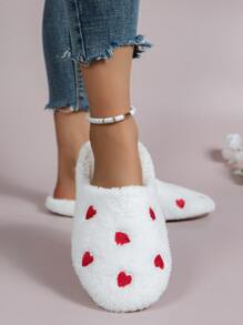 Quiet, Lightweight & Comfortable Indoor Slippers, Couples House Bedroom Slippers With Cute Heart Shape, Super Soft & Shock-Absorbing
