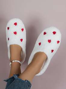 Quiet, Lightweight & Comfortable Indoor Slippers, Couples House Bedroom Slippers With Cute Heart Shape, Super Soft & Shock-Absorbing