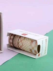 6卷格紋圖案和紙膠帶 - 彩色 - 查看 2