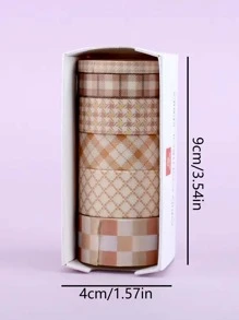 6卷格紋圖案和紙膠帶 - 彩色 - 查看 3