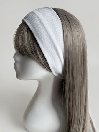 1 pieza Diadema tejida simple, estilo universitario de moda callejera, opciones de color rosa/negro/blanco, unisex, se puede usar como accesorio para el cabello durante todo el año, diadema turbante, sudadera, artículos escolares, universidad, diademas de otoño e invierno, accesorios para el cabello para mujer, para atuendos de vacaciones, mujer elegante, pañuelo, mujer, diadema suave