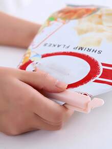 5pcs/set Plastic Sealing Clip, Minimalist Pink Food Sealing Clip For Kitchen - Pink - View 2