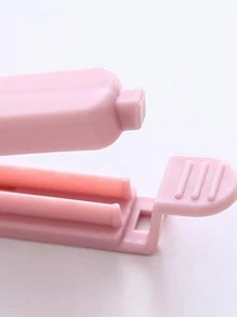 5pcs/set Plastic Sealing Clip, Minimalist Pink Food Sealing Clip For Kitchen - Pink - View 4
