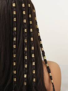 40pcs Gold Dreadlock Bead Rings, Women Braids Hair Decoration Hair Clips, Fashionable & Unique, Suitable For Holiday, Beach, Summer, Everyday Wear, Hair Accessories, Head Accessories, Hairpin - Gold - View 1