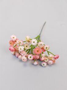 1束塑膠擬真花破洞人造花束適用於派對 - 粉色 - 查看 2