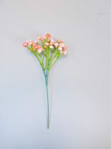 1束塑膠擬真花破洞人造花束適用於派對 - 粉色 - 查看 3
