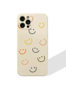 Funda para móvil con patrón de sonrisa - Beis - Ver 1