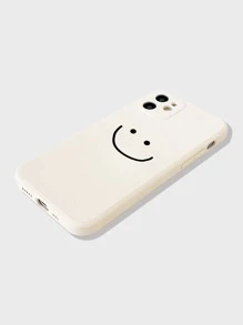 笑脸手机壳，兼容 15 Pro Max/14/13/12/11，兼容小米，兼容华为，兼容三星S23，国际版，非国内版 - 米色 - 查看 2