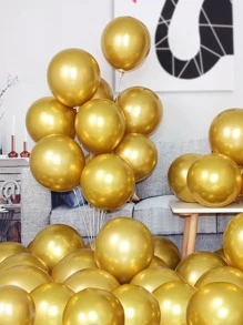 10/20/30/40/50/60pcs 5-Inch Mini Metallic Gold Balloons For Wedding, Birthday, Shower, Party, New Year, Valentine's Day, Thanksgiving Decorations - Gold - View 3