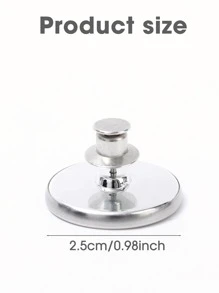 2入組/套鋁合金窗簾固定器極簡圓形磁性窗簾扣用於窗簾 - 灰色 - 查看 3