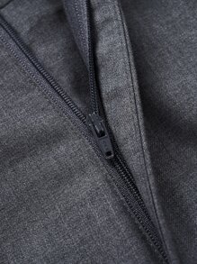 Manfinity Mode 男士1入組單釦西裝外套和1入組西裝褲 - 灰色 - 查看 4