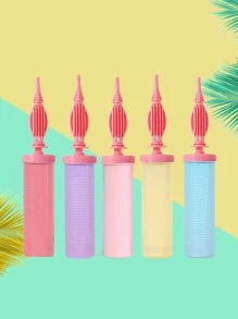 1pc Plastic Balloon Inflator, Two Tone Portable Manual Balloon Pump For Party - Multicolor - View 2