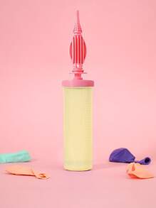 1pc Plastic Balloon Inflator, Two Tone Portable Manual Balloon Pump For Party - Multicolor - View 7
