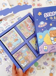 1盒卡通圖案貼紙 - 彩色 - 查看 1