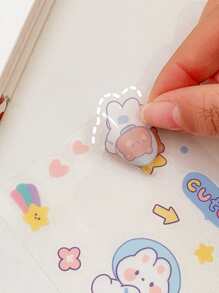 1盒卡通圖案貼紙 - 彩色 - 查看 2