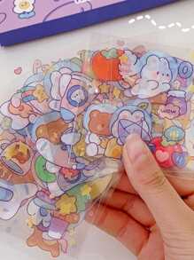 1盒卡通圖案貼紙 - 彩色 - 查看 3