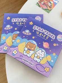 1盒卡通圖案貼紙 - 彩色 - 查看 4