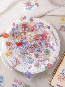 1盒卡通圖案貼紙 - 彩色 - 查看 6
