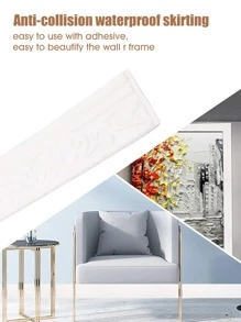 1入組家用PE牆紙捲軸細節牆面膠卷 - 白色 - 查看 7