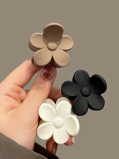 3pcs/1pc Women's Mini Flower Shape Lightweight Plastic Hair Claw Hairpin Fashionable And Versatile High-End Minimalist Hair Accessory Clip Suitable For Daily Outings Washing Face Bathing Makeup Matching Clothes Accessory Headdress Grab Clip Summer Hair Clips Hair Jaw Clip Hair Clamps Hair Clutch Hair Catcher Clip, School Stuff, College Fall Winter Claw Clip Hair Accessories For Women For Vacation Outfits Woman