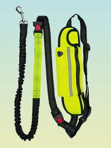 bộ dây xích & túi chạy ngoài trời cho thú cưng - màu xanh lá - Xem 2