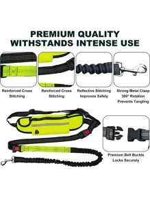 bộ dây xích & túi chạy ngoài trời cho thú cưng - màu xanh lá - Xem 4