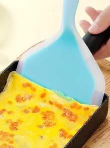 1pc Silicone Cooking Spatula, Non-stick Chef Craft Turner For Kitchen - Blue - View 2