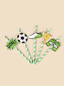 5 piezas/set papel desechable fútbol & con diseño de guantes desechable batería de cocina para fiesta - Multicolor - Ver 1