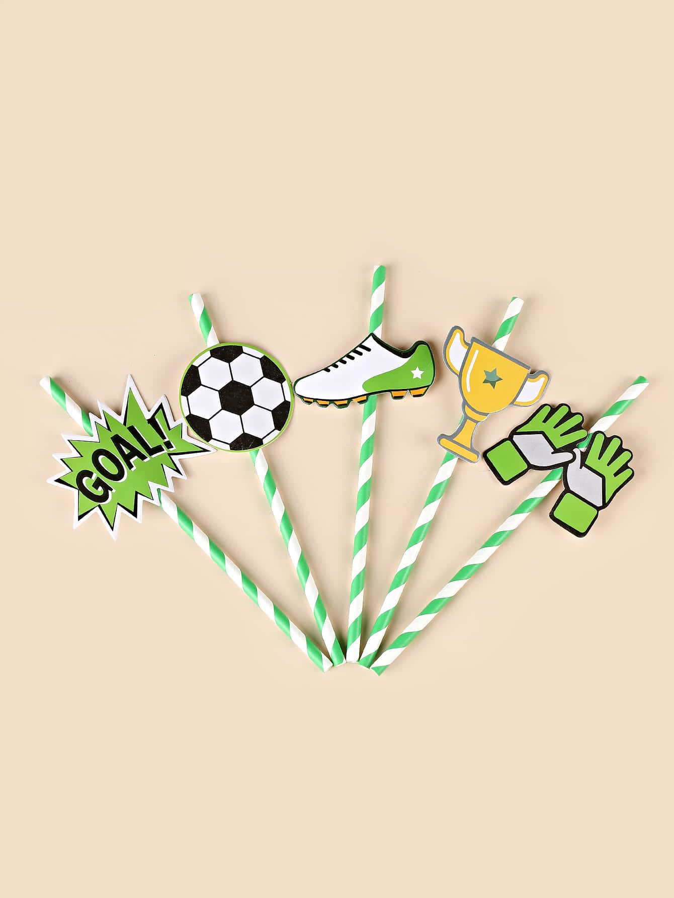 5 piezas/set papel desechable fútbol & con diseño de guantes desechable batería de cocina para fiesta - Multicolor - Ver 1