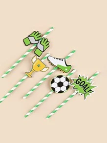 5 piezas/set papel desechable fútbol & con diseño de guantes desechable batería de cocina para fiesta - Multicolor - Ver 2