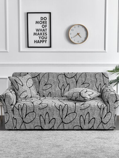1pc Printed Stretch Sofa Cover, Modern Anti-Fouling Sofa Slipcover, Minimalist Style Sofa Cover Set, Suitable For Living Room, Bedroom, Outdoor Sofa, L-Shaped Chaise Lounge, 1/2/3/4 Seater Sofa Cushion Cover, Home Decor Sofa Cover